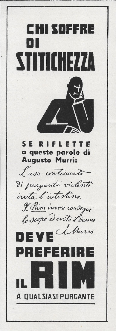 Purgante RIM - Advertising 1936