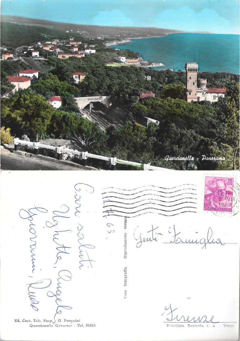 Quercianella. Panorama. Viaggiata 1963