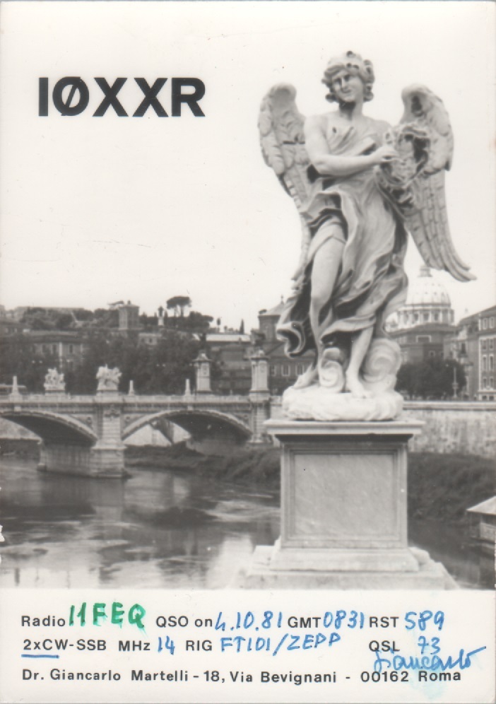Radio Card. Roma 1973. IØXXR- Giancarlo Martelli