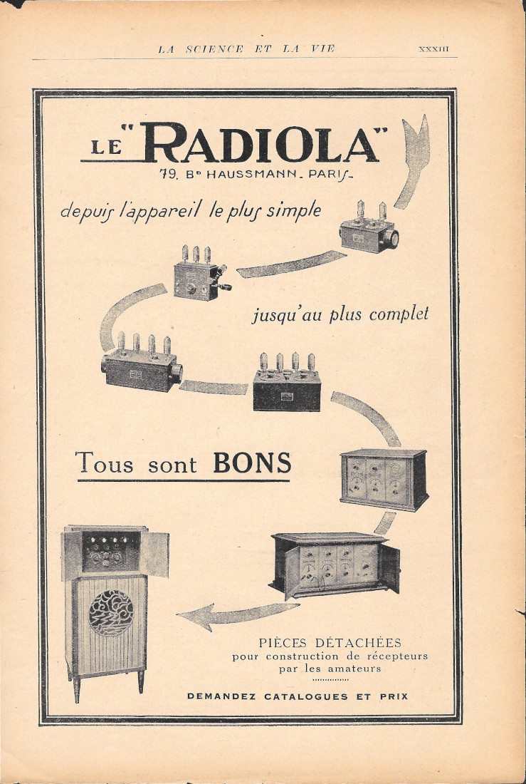Radiola Paris - Advertising 1924