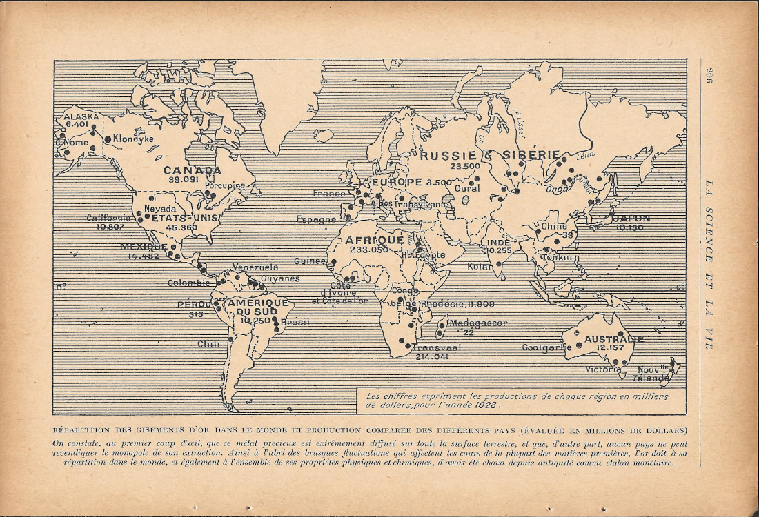 Répartition des gisements d'or dans le Monde et production des …
