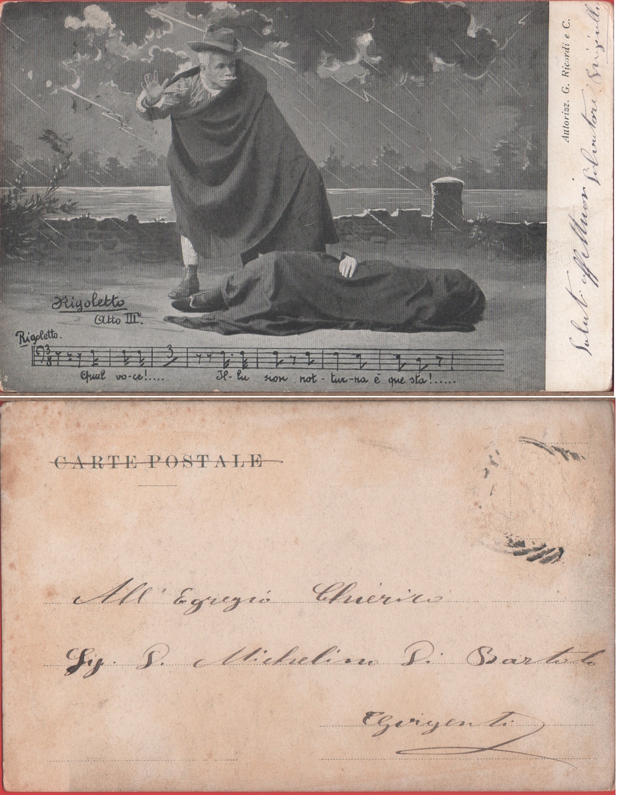 Rigoletto. Atto III. Viaggiata