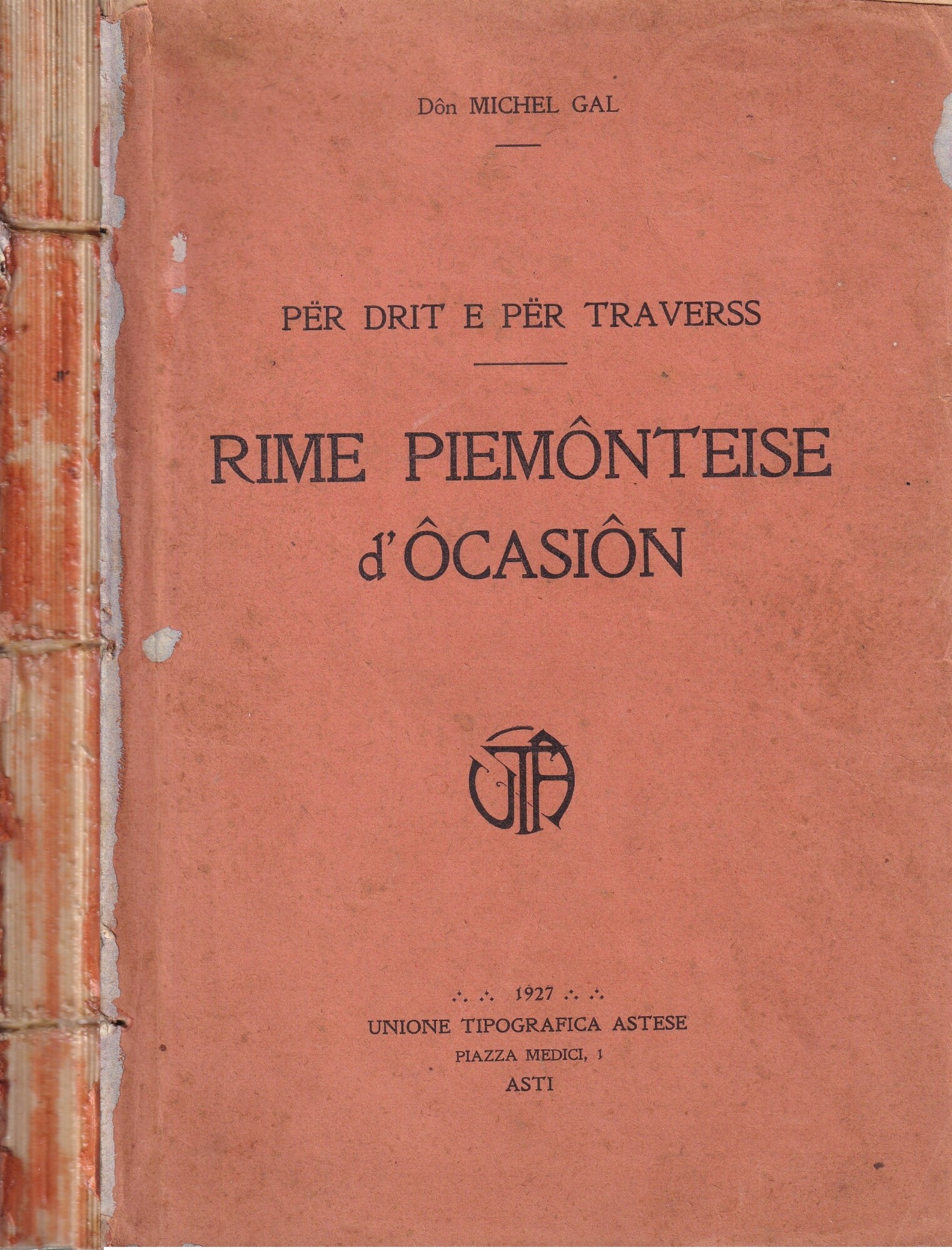 Rime Piemonteise d'Ocasion. Per drit e per traverss