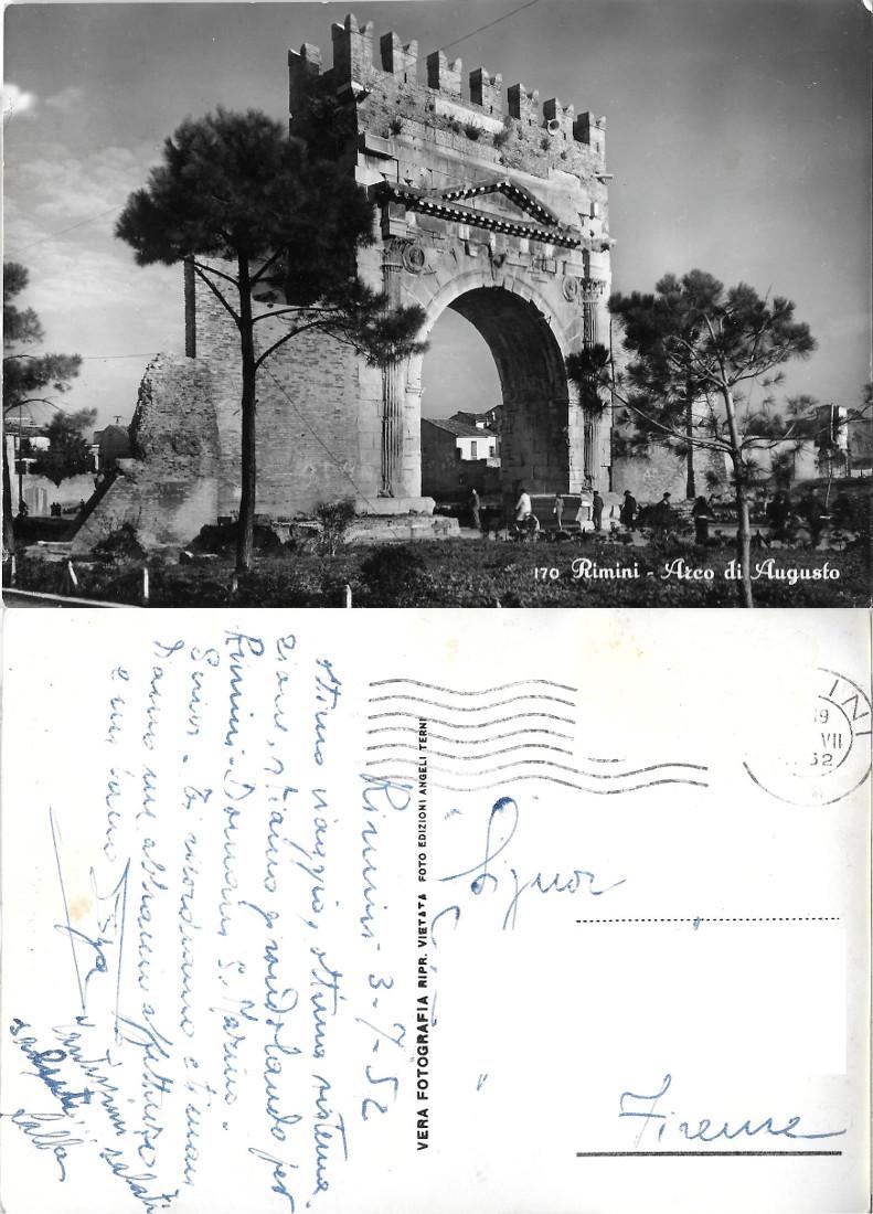 Rimini. Arco di Augusto. Viaggiata 1952