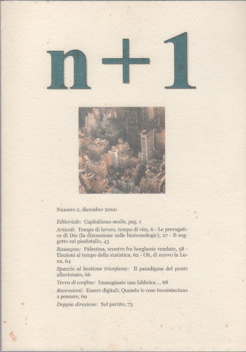 Rivista n+1. N. 2 dicembre 2000