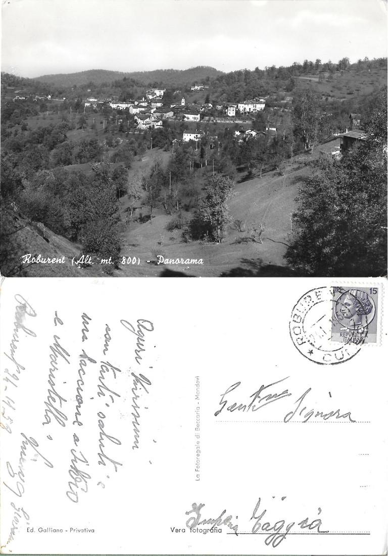 Roburent (CN). Panorama. Viaggiata 1958