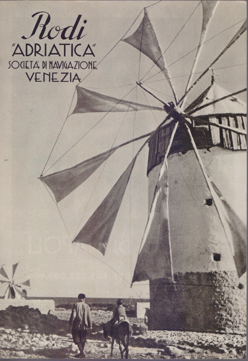 Rodi Adriatica Società di Navigazione. Advertising 1940