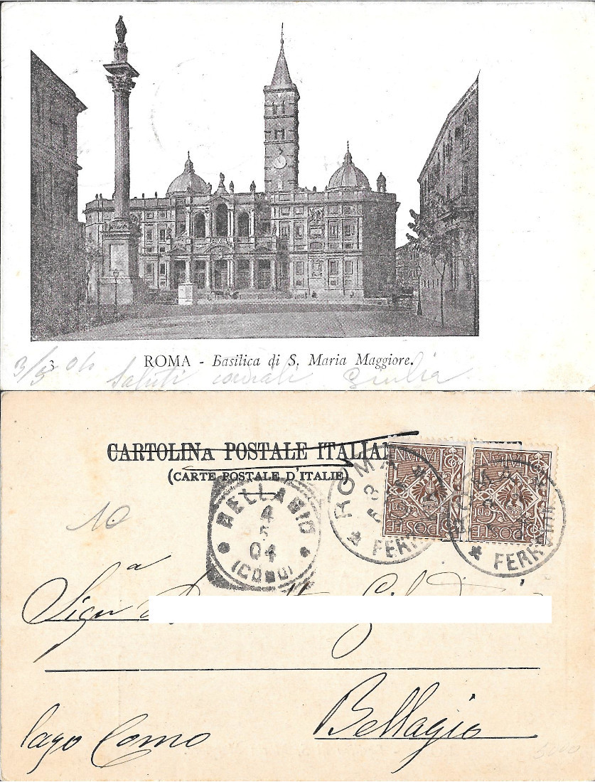 Roma. Basilica di S. Maria Maggiore. Viaggiata 1904