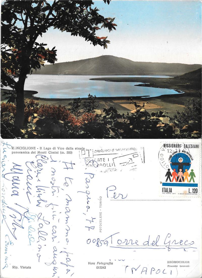 Ronciglione. Il Lago di Vico. Viaggiata 1970