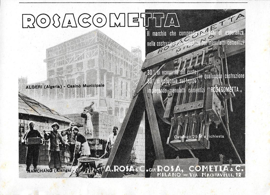 Rosacometta. Casinò d'Algeri. Advertising 1941