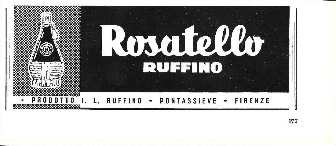 Rosatello Ruffino. Advertising 1963