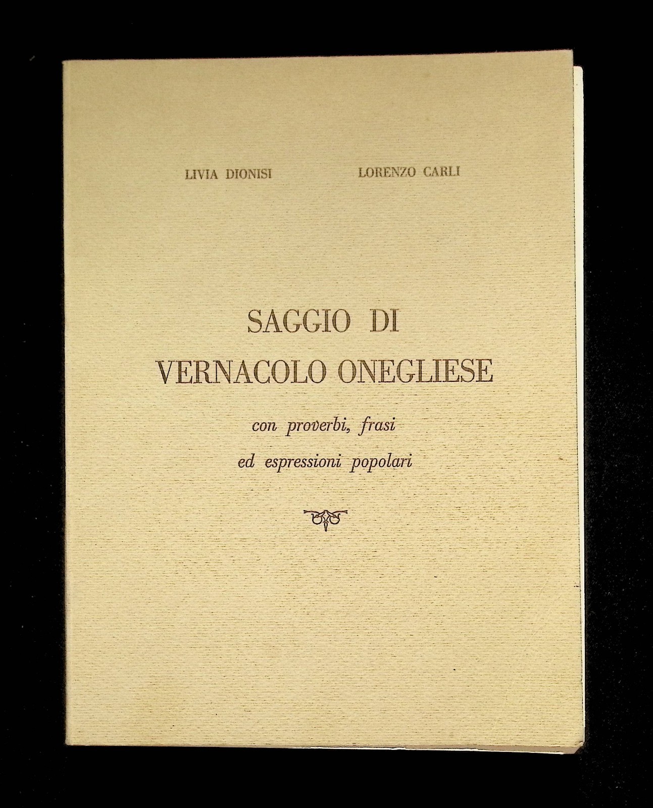 Saggio Di Vernacolo Onegliese