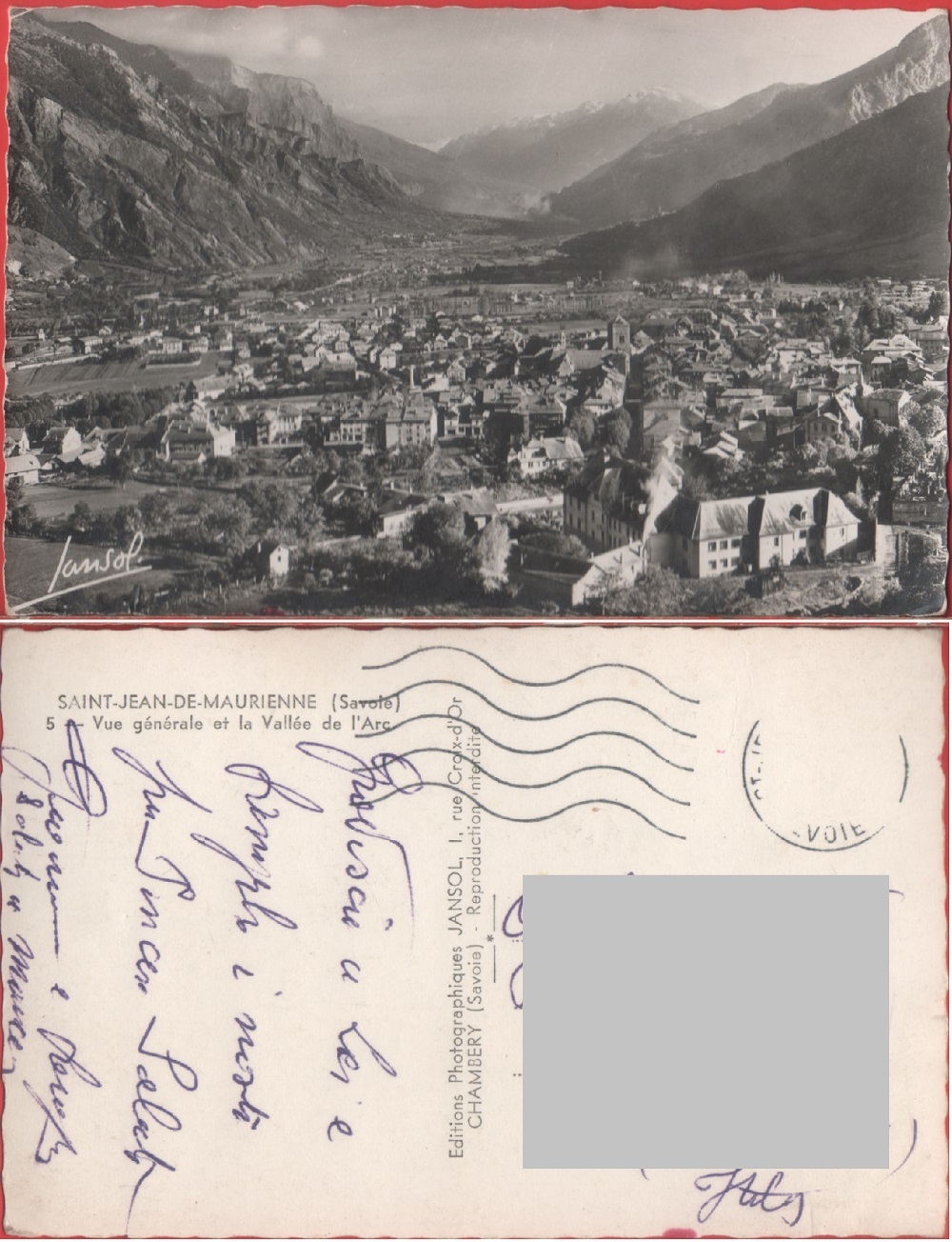 Saint Jean de Maurienne (Savoie). Vue generale. Viaggiata