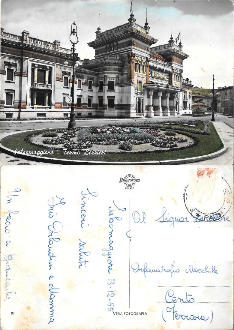 Salsomaggiore, Terme Belzieri. Viaggiata 1956