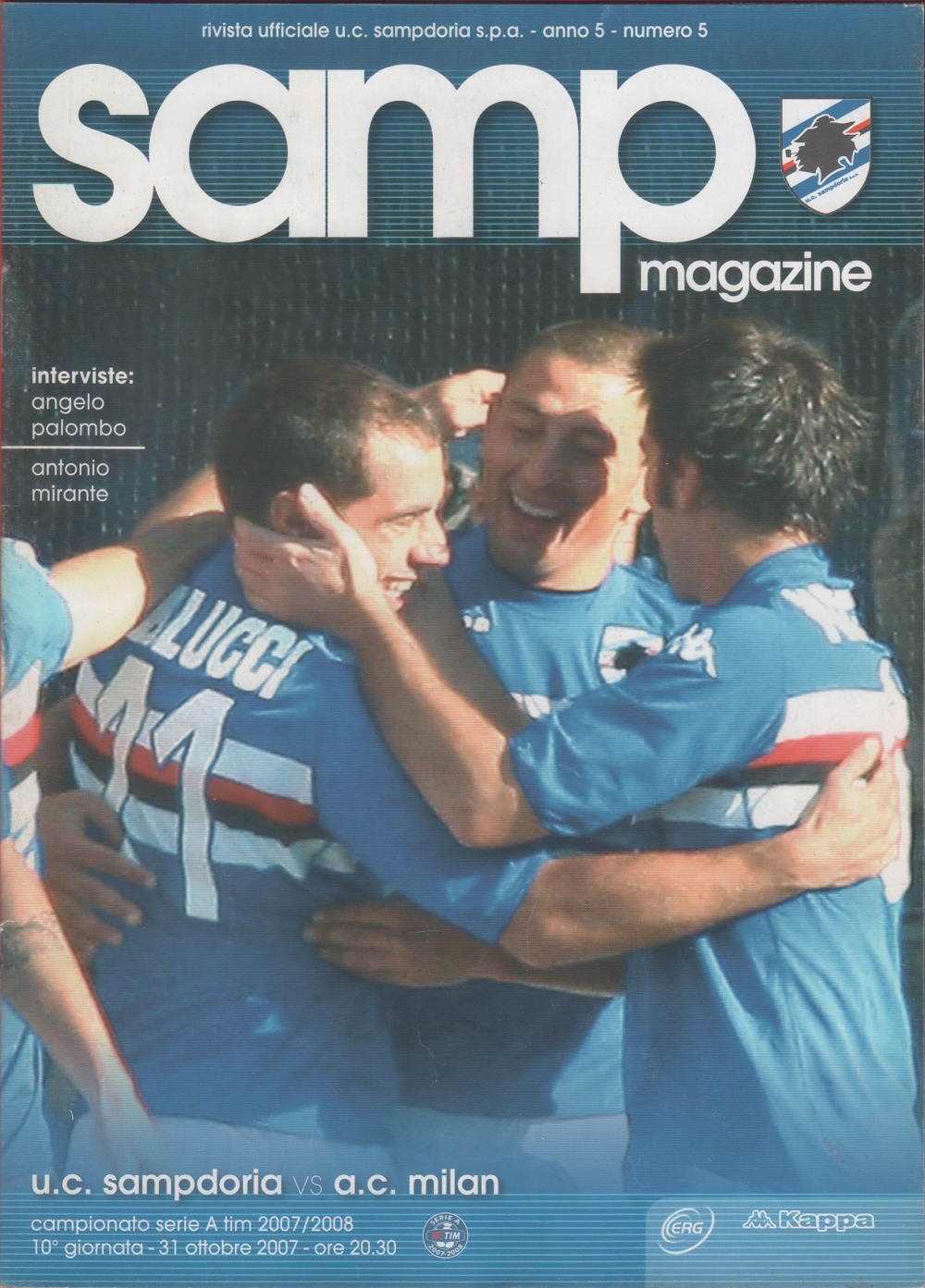 Samp Magazine. Campionato 2007/08 10a giornata Sampdoria vs Milan
