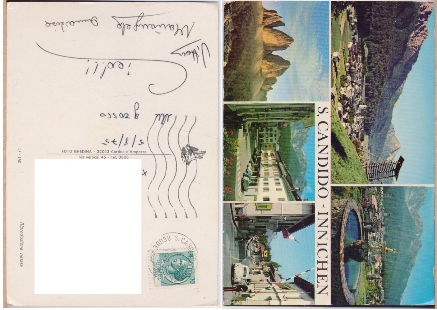 San Candido - Innichen. Viaggiata 1975