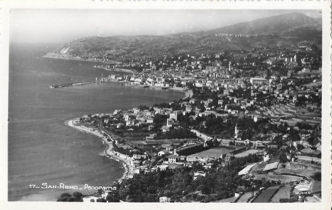San Remo. Panorama. Non viaggiata, originale d'epoca