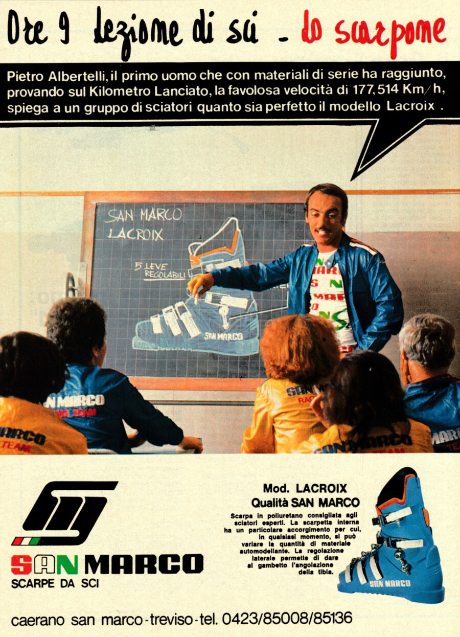 Sanmarco. Scarpone modello Lacroix. Advertising 1976