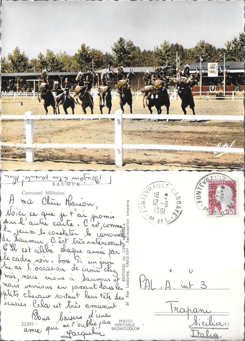 Saumur. Carrousel Militaire. Viaggiata 1961