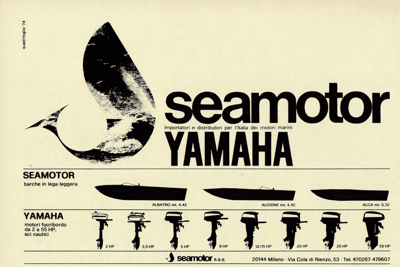 Seamotor Yamaha. Advertising 1974