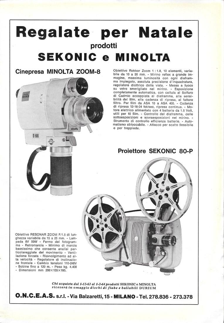 Seconic e Minolta. Advertising 1963
