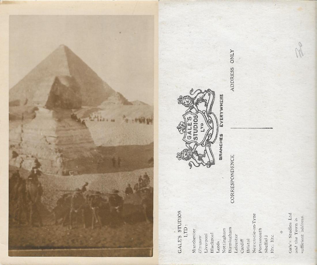 Sfinge e Piramidi, Non viaggiata, ed. Gale's Studio Ldt., militari