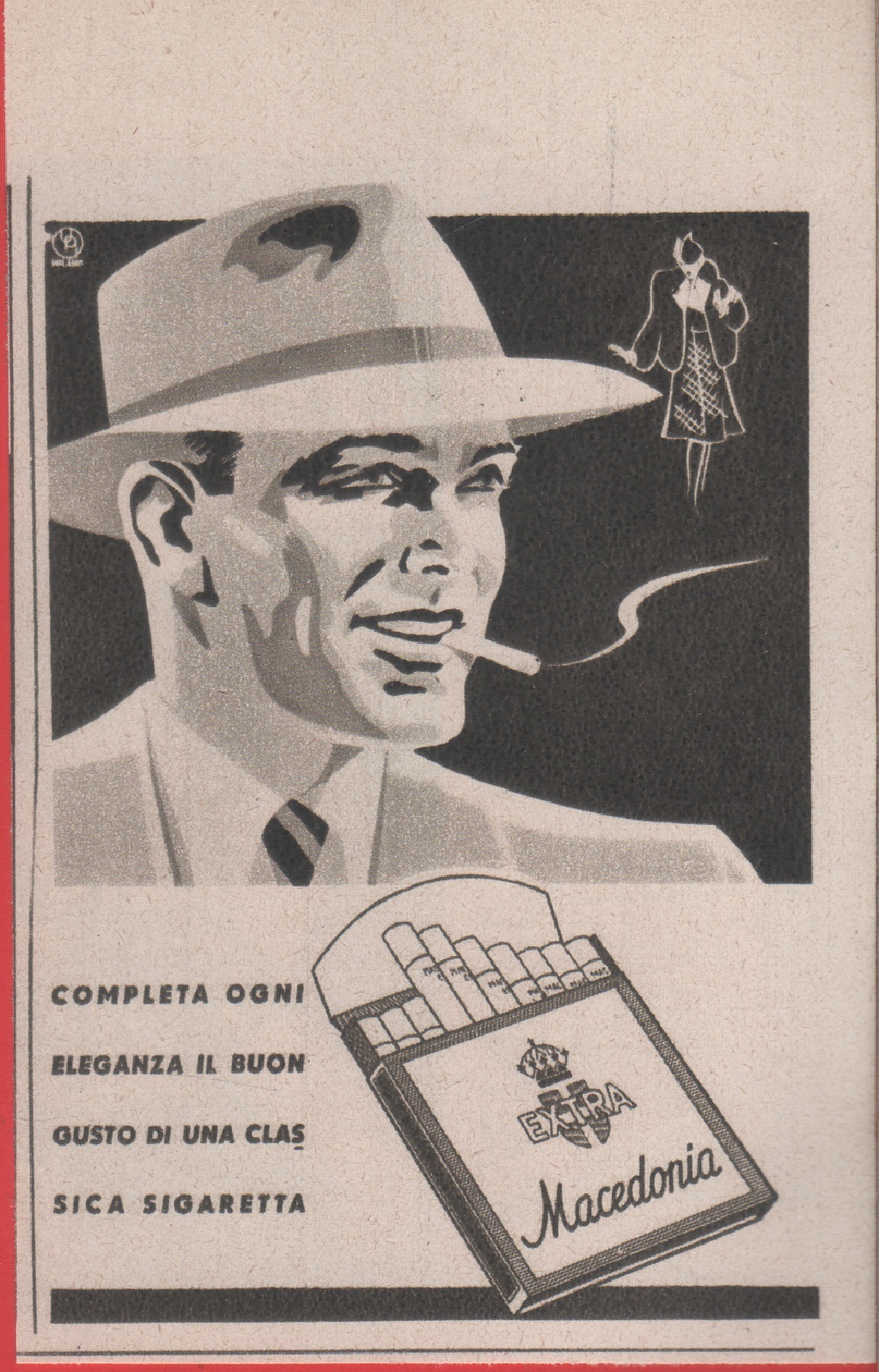 Sigarette Macedonia. Advertising 1942