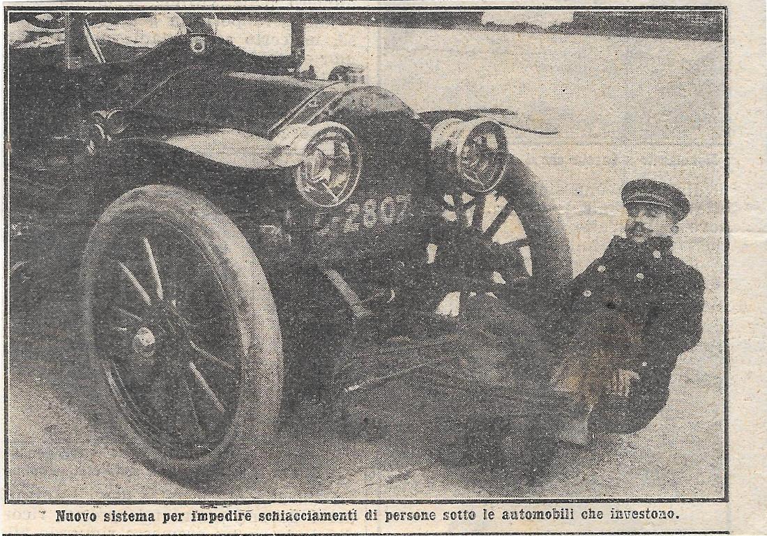 Sistema per impedire schiacciamenti di persone sotto le automobili. Stampa …