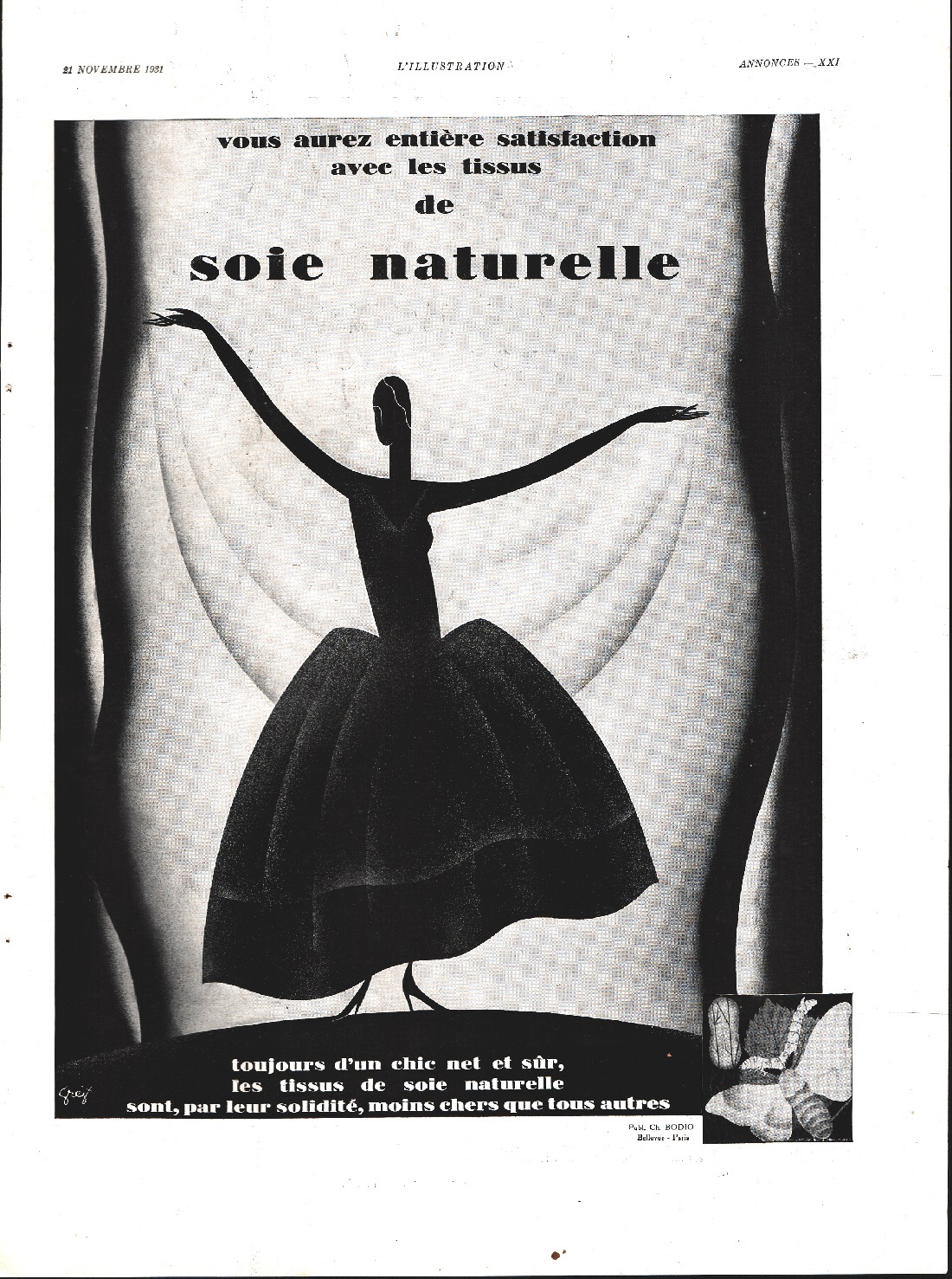 Soie naturelle. Advertising 1932