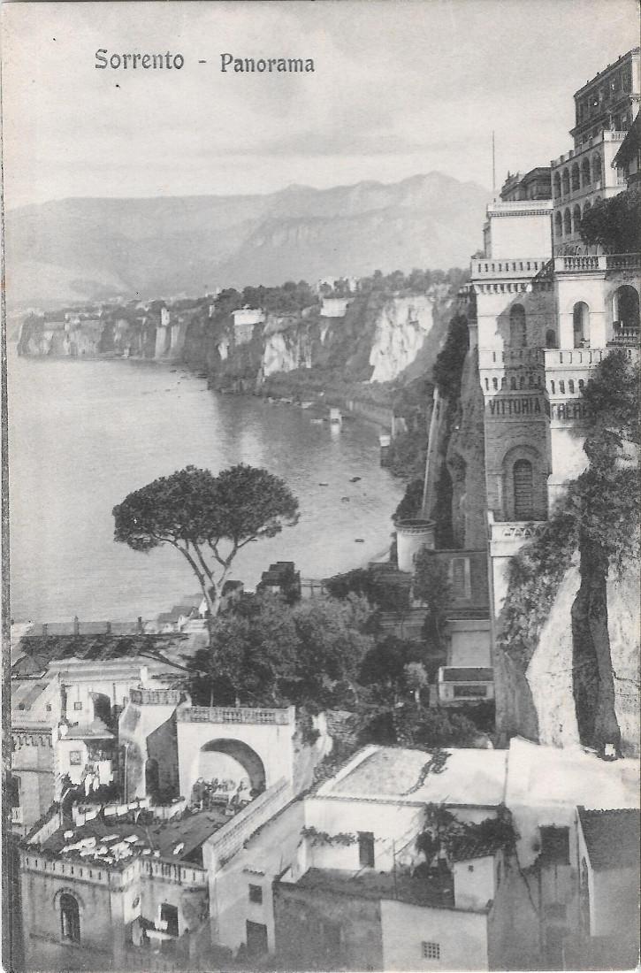 Sorrento. Panorama. Non viaggiata, originale d'epoca