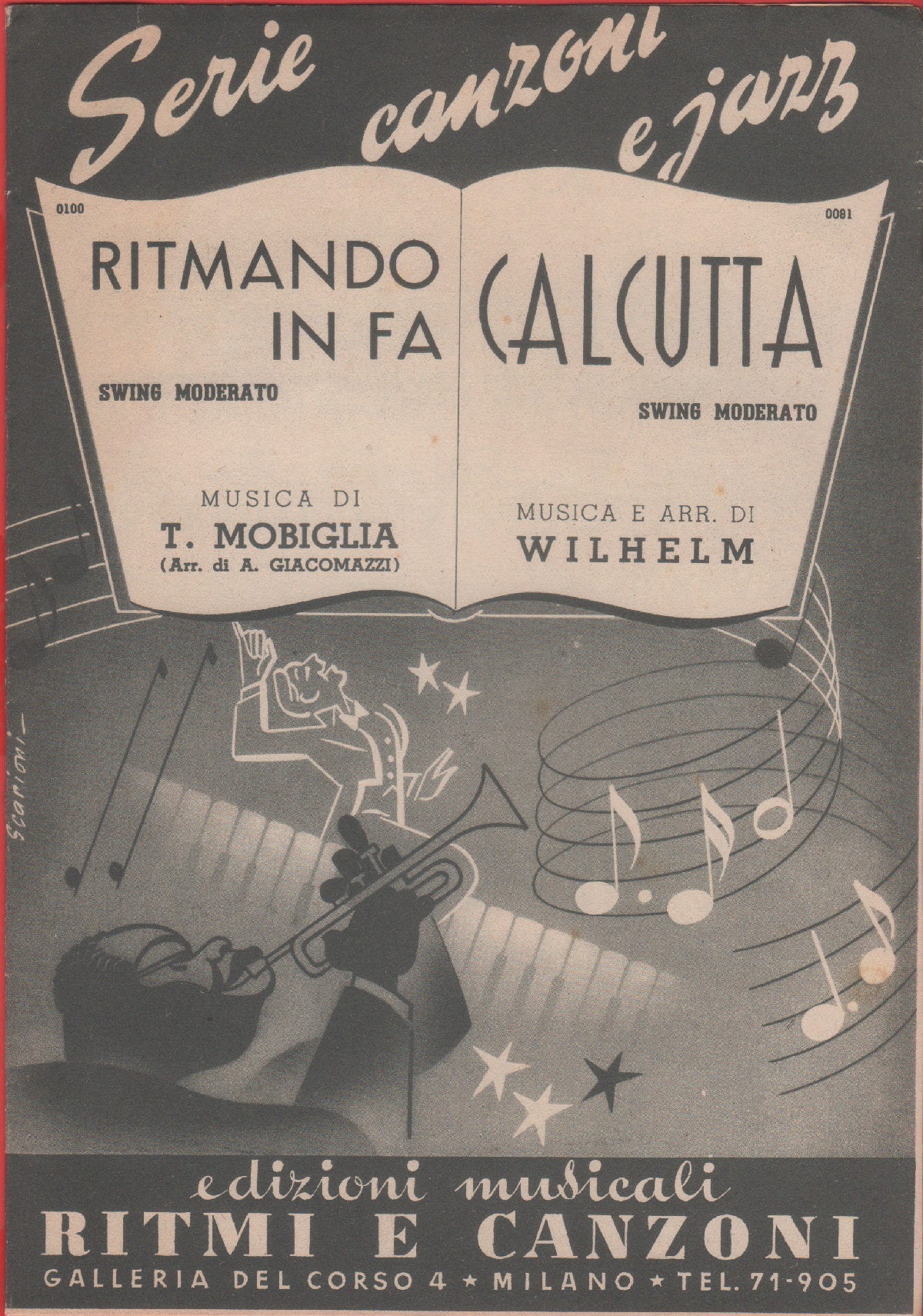 Spartito. Ritmando in FA; Calcutta. Ediz. Ritmi e Canzoni 1948