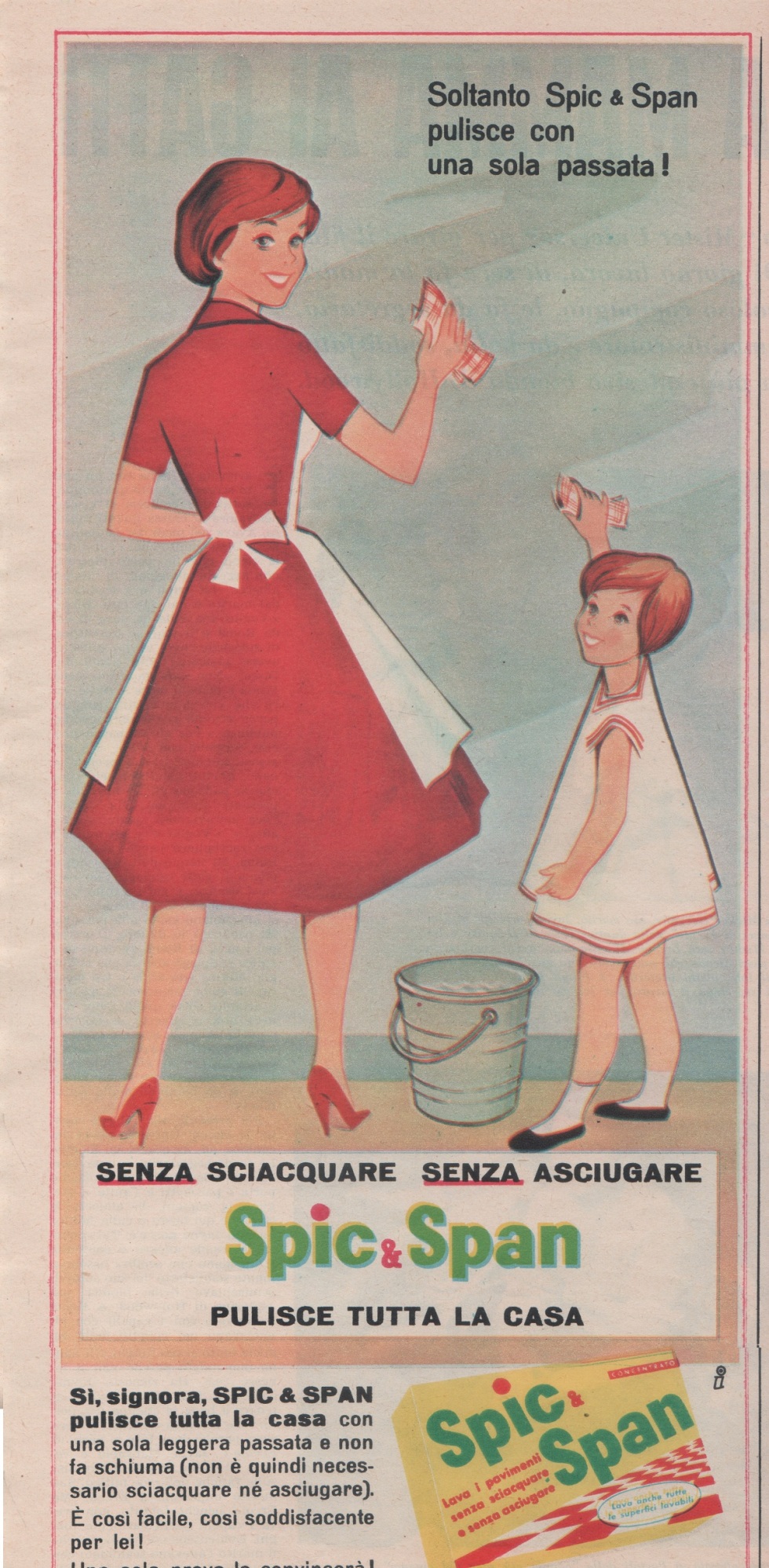 Spic&amp;Span pulisce tutta la casa. Advertising 1960
