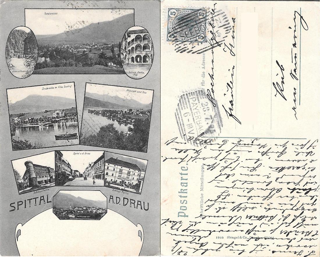 Spittal a.d. Drau. Viaggiata 1905