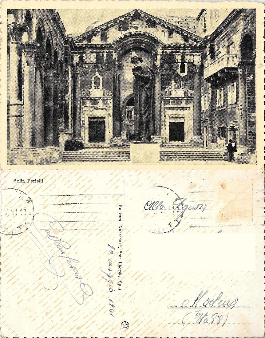 Split-Spalato. Peristil. Viaggiata 1941