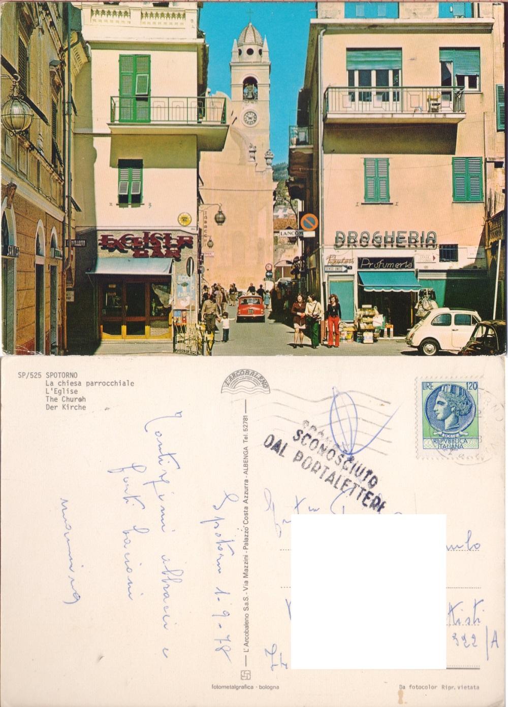 Spotorno. Chiesa Parrocchiale. Viaggiata 1978