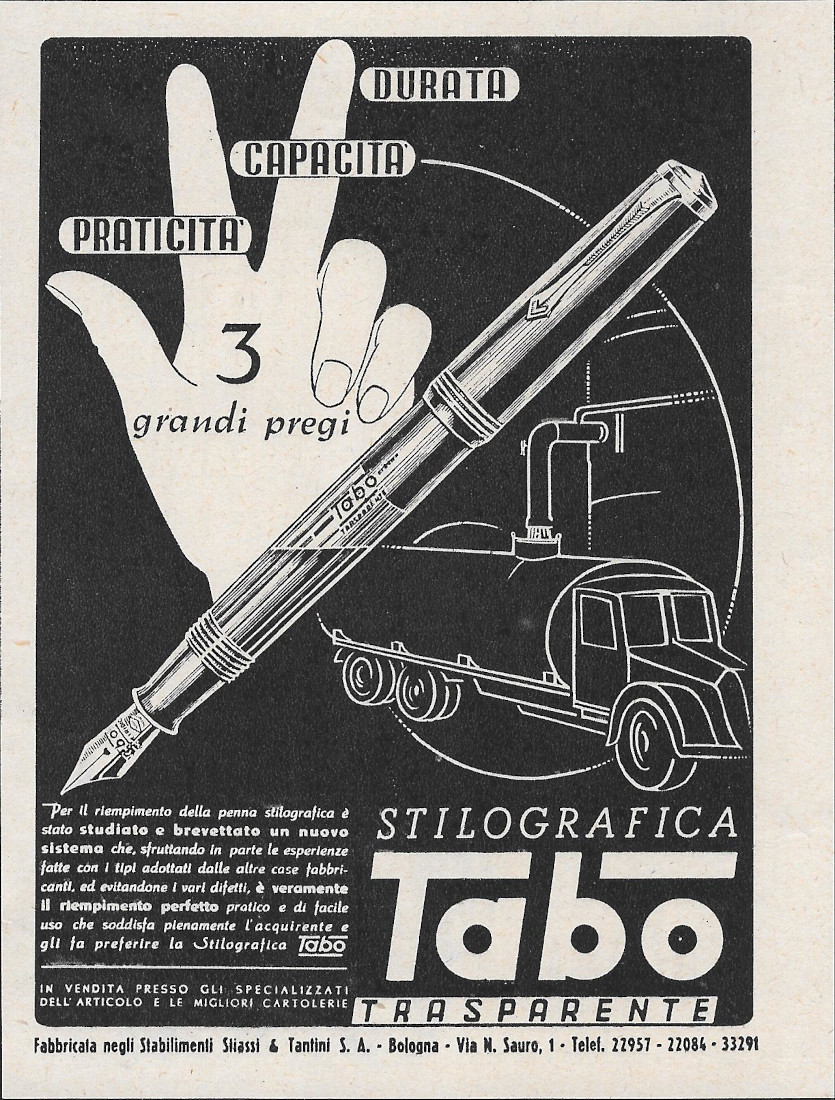 Stilografica Tabo - Advertising 1940