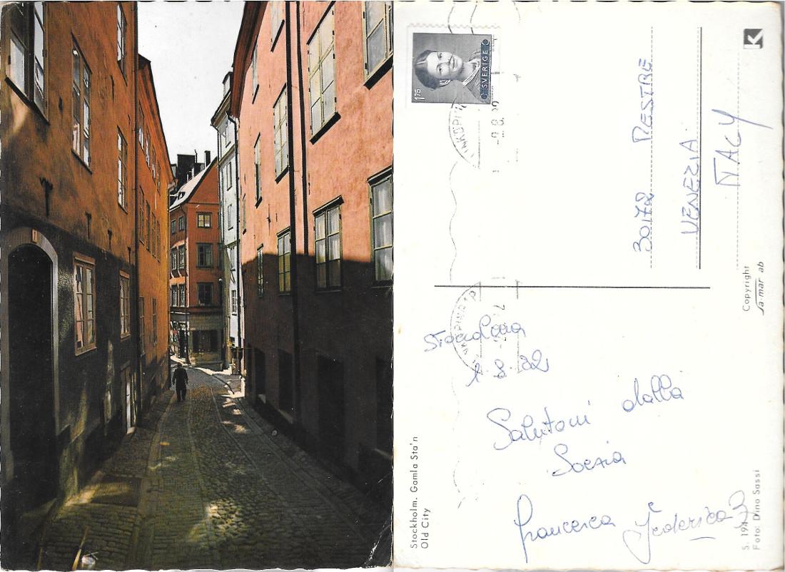 Stockholm. Gamla Sta'n. Old City. Viaggiata 1982