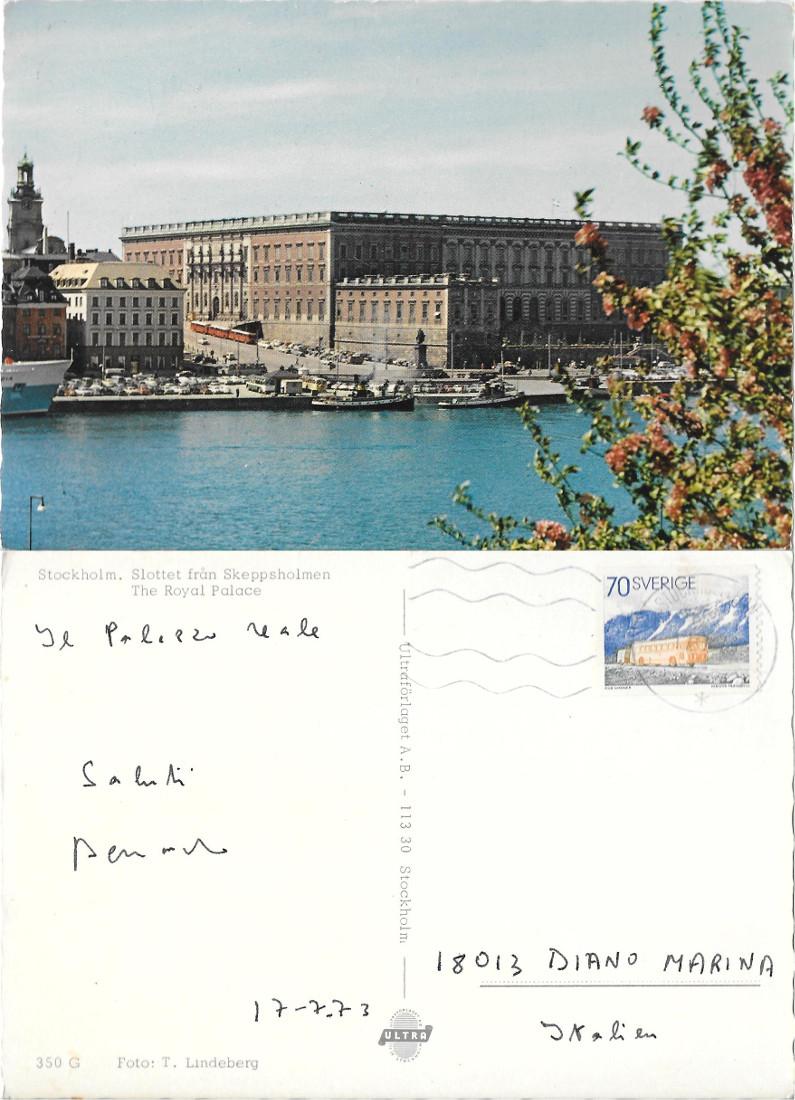 Stockolm. The Royal Palace. Viaggiata 1973