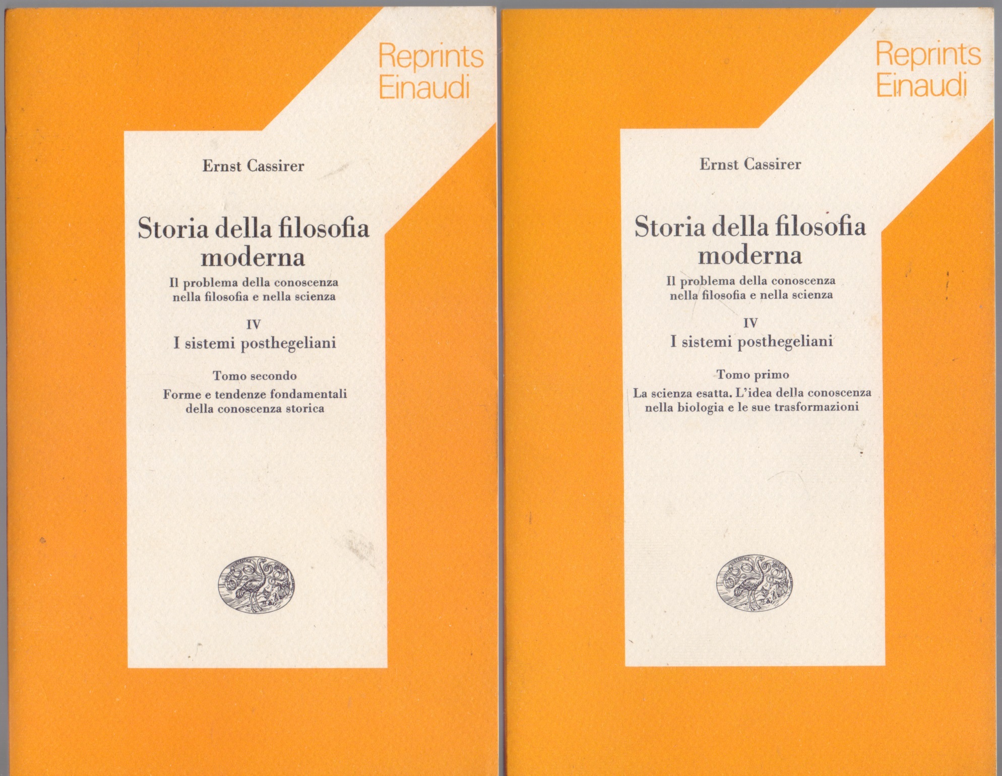 Storia della filosofia moderna Vol.IV (2 tomi) I sistemi postegeliani …