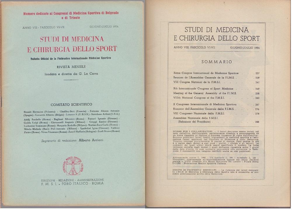 Studi di Medicina e Chirurgia dello Sport Anno VIII Fascicolo …