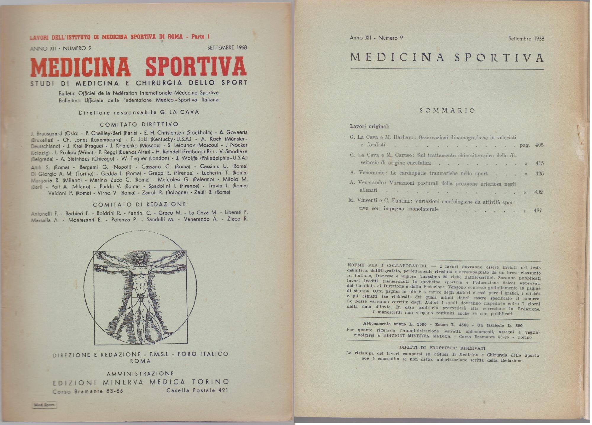 Studi di Medicina e Chirurgia dello Sport Anno XII Numero …