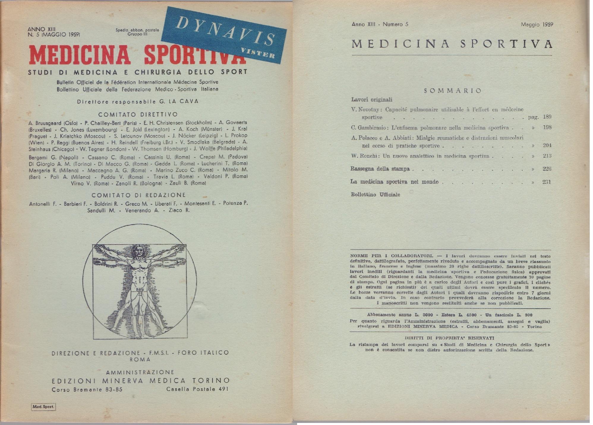 Studi di Medicina e Chirurgia dello Sport Anno XIII Numero …