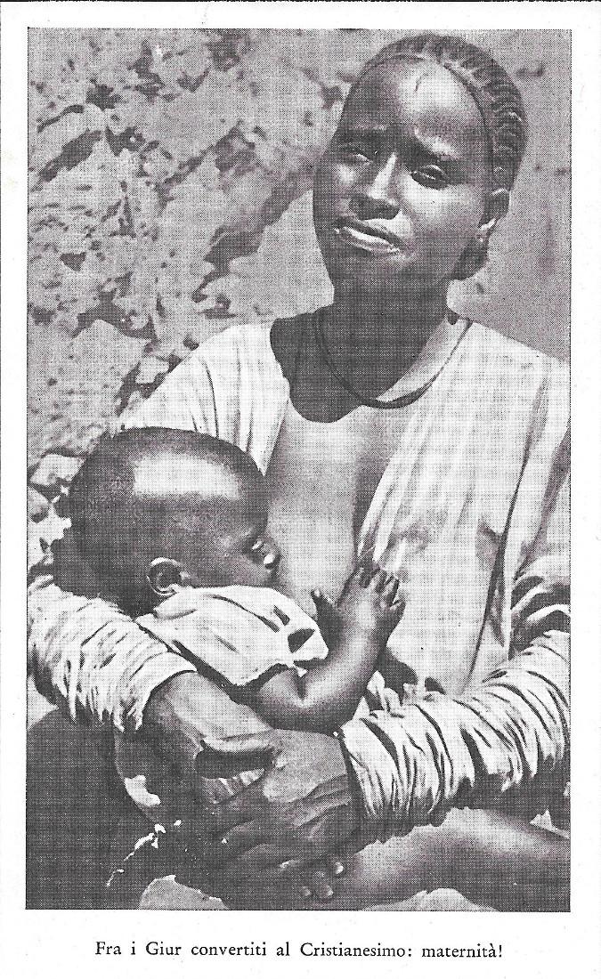 Sudan. Fra i Giur convertiti al Cristianesimo. Maternità. Stampa 1934