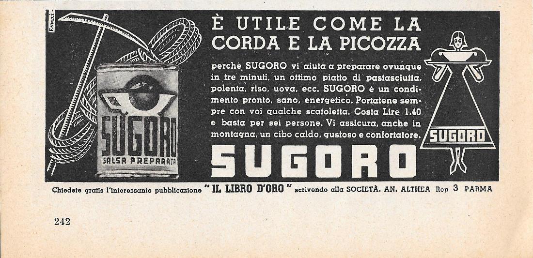 Sugoro . Salsa Preparata. Advertising 1936