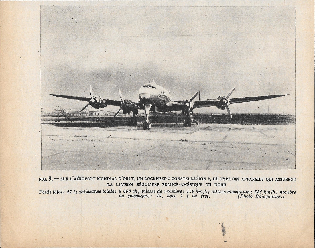 Sur l'aéroport Mondial d'Orly un Lockheed Constellation - Immagine 1946