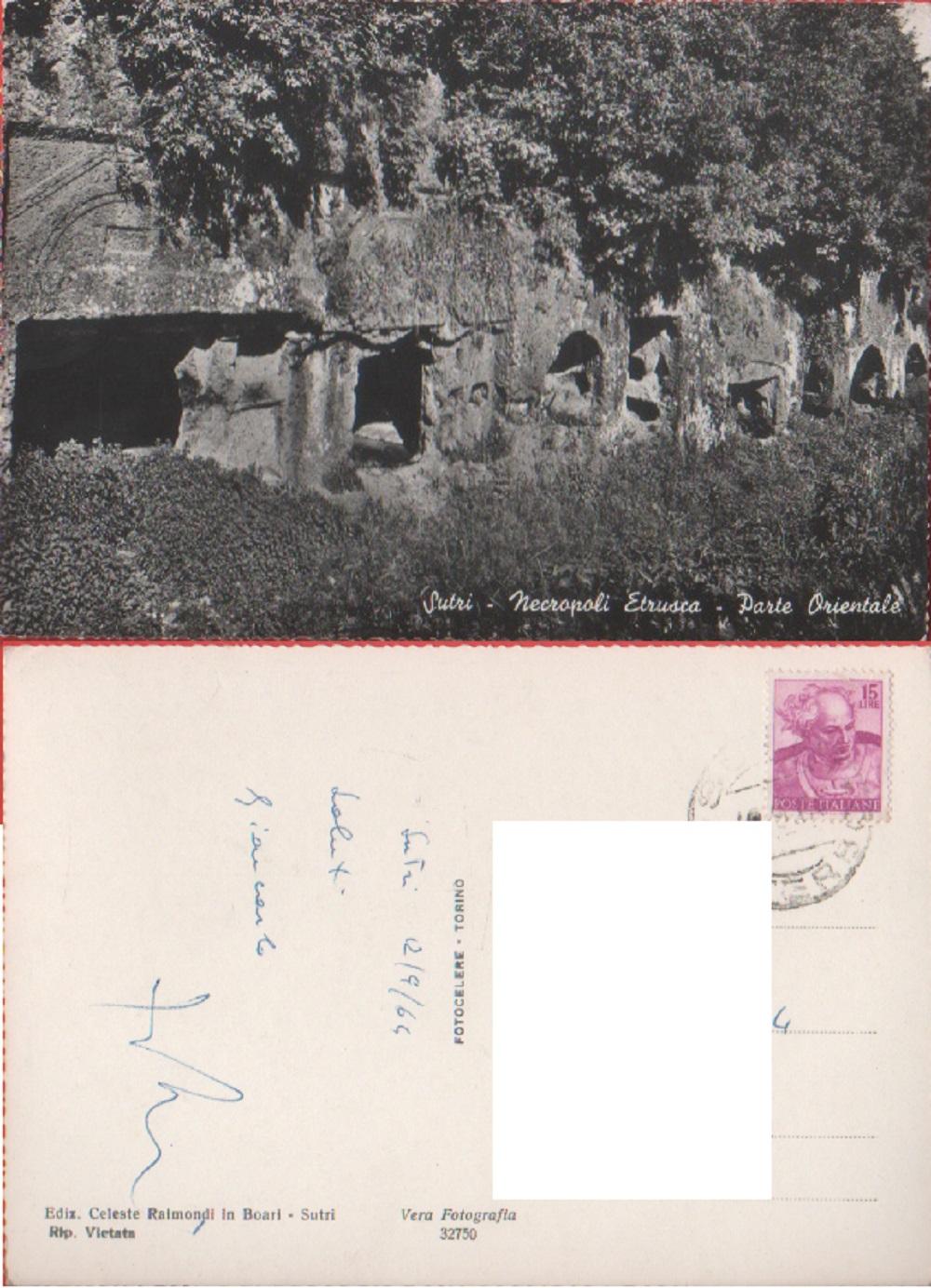 Sustri. Necropoli Etrusca. Parte Orientale . Viaggiata. 1964