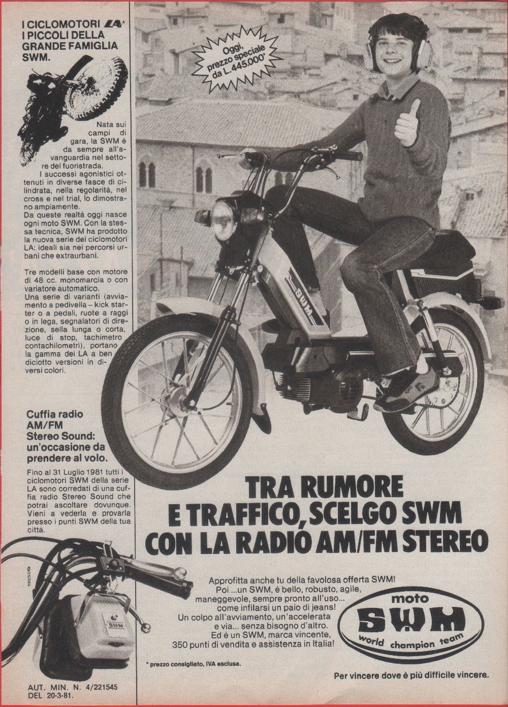 SWM Moto. Advertising 1981