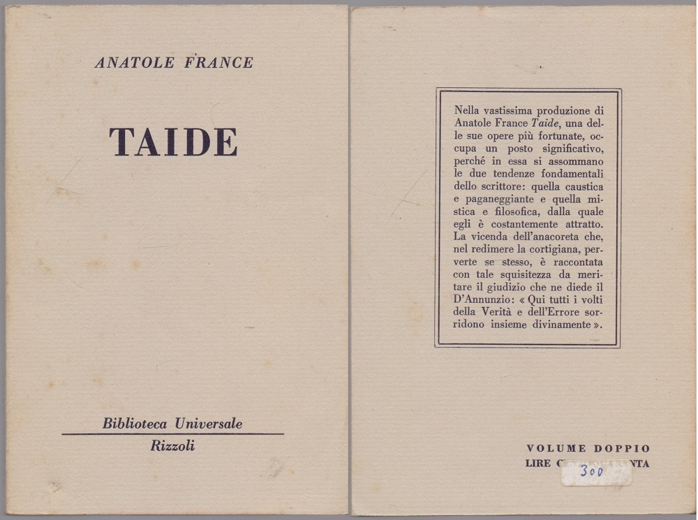 Taide ( 1931-1932 B.U.R.) - Anatole France
