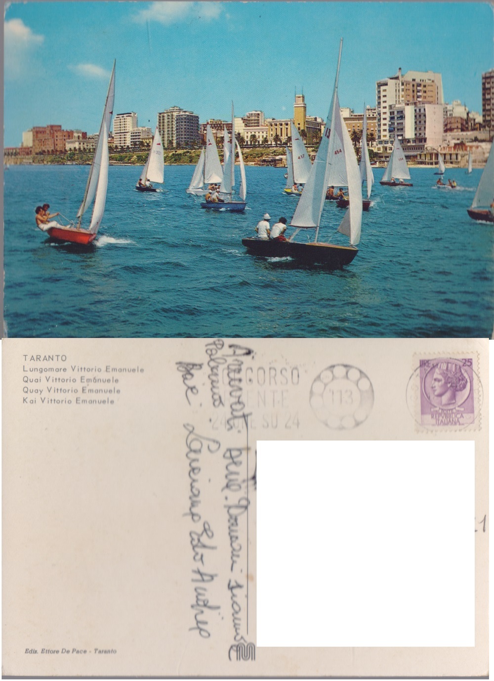 Taranto. Lungomare Vittorio Emanuele. Viaggiata