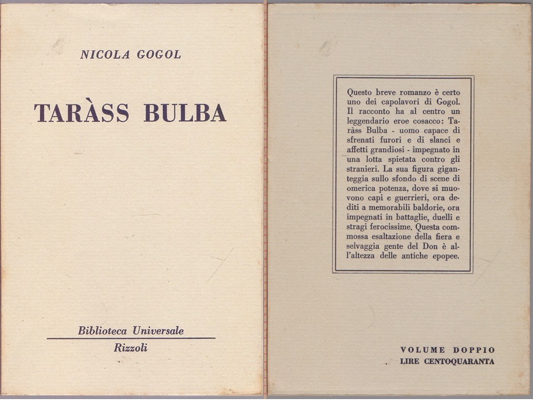 Tarass Bulba ( 1724-1725 B.U.R.) - Nicola Gogol